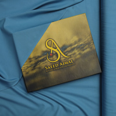 Premium Sea Blue Wash n Wear Blended Soft-Finish