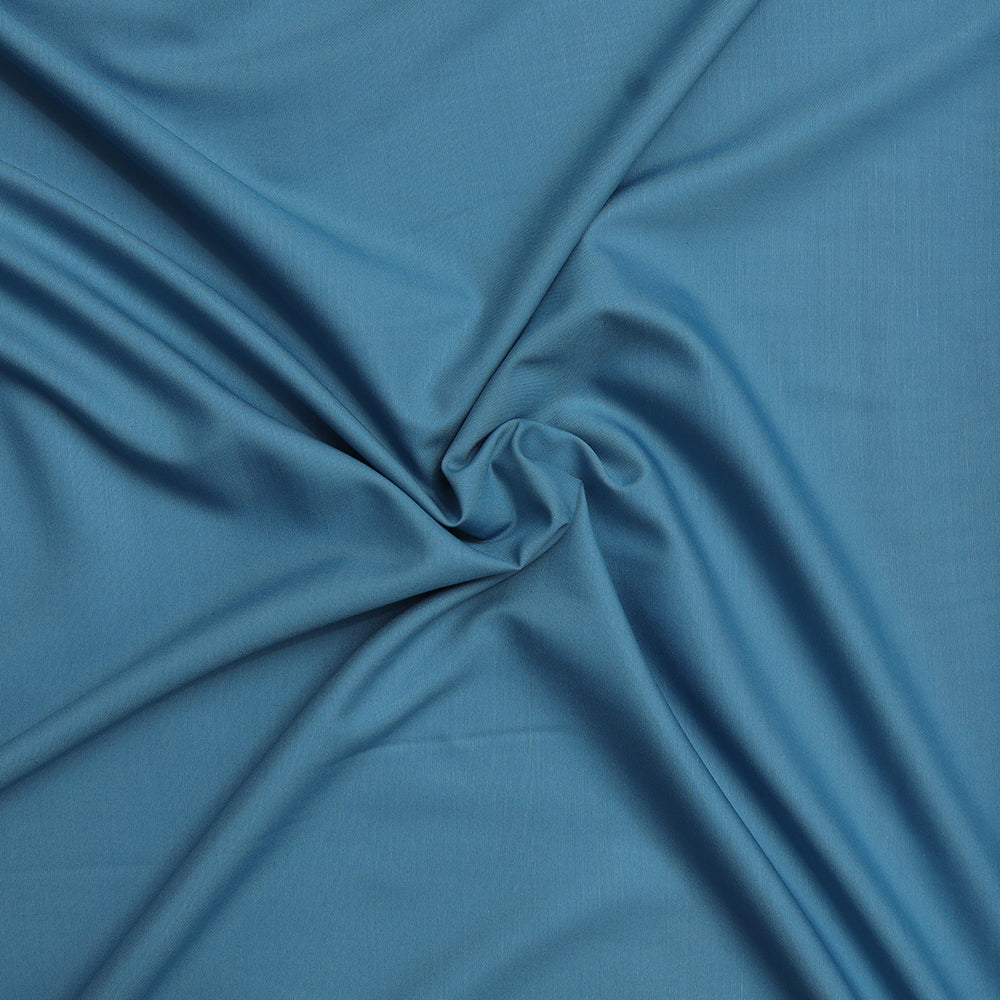 Premium Sea Blue Wash n Wear Blended Soft-Finish