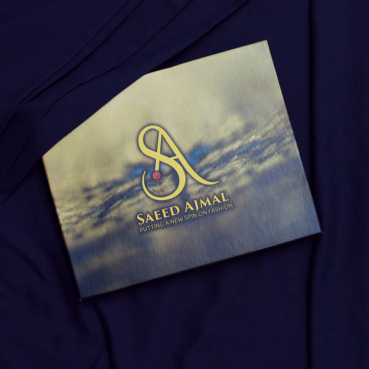 Premium Navy Blue Wash n Wear Blended Soft-Finish