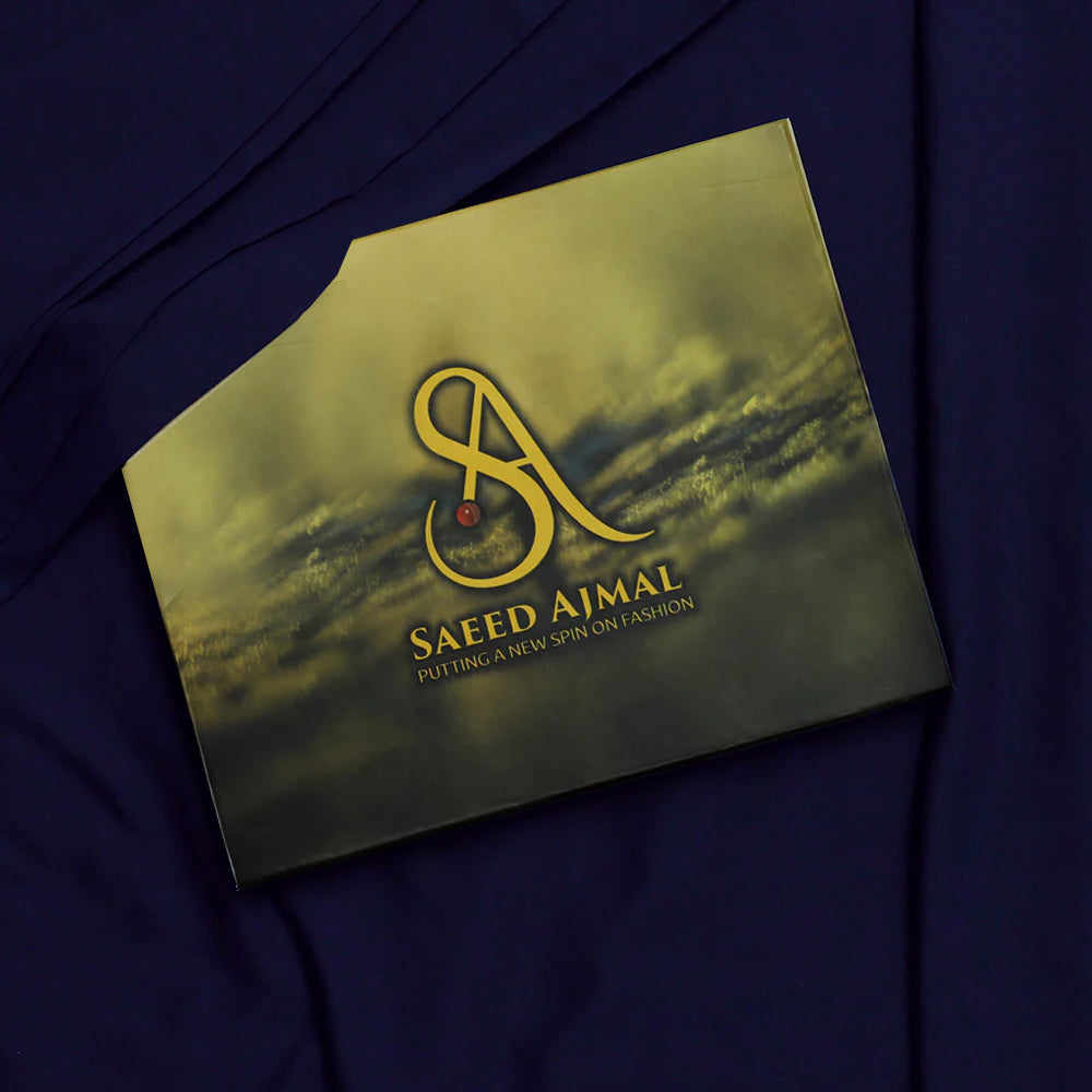 Navy Wash n Wear Loose Fabric