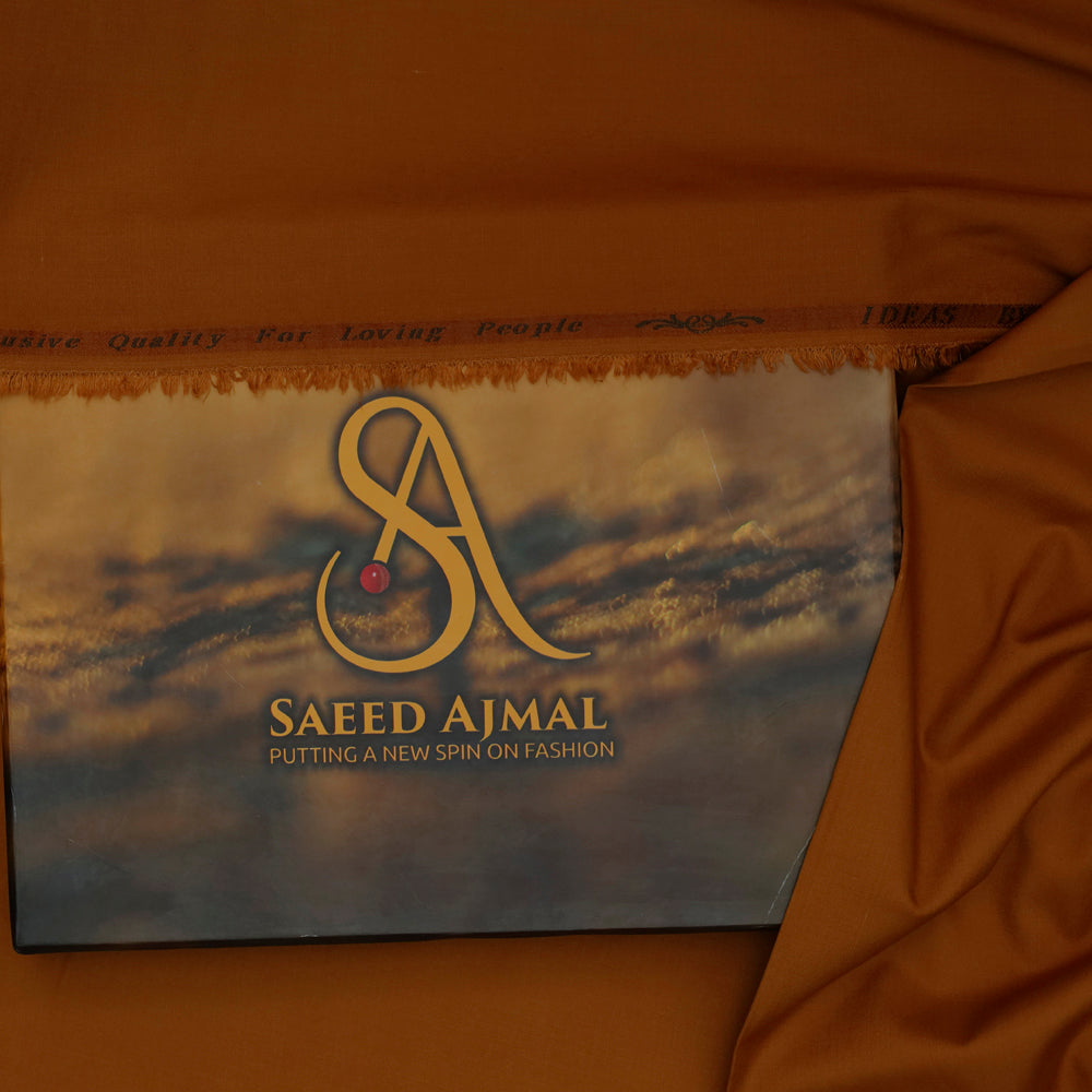 Premium Mustard BRN Wash & Wear Loose Fabric