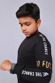 Kid Long Sleeve Side Print Sweatshirt