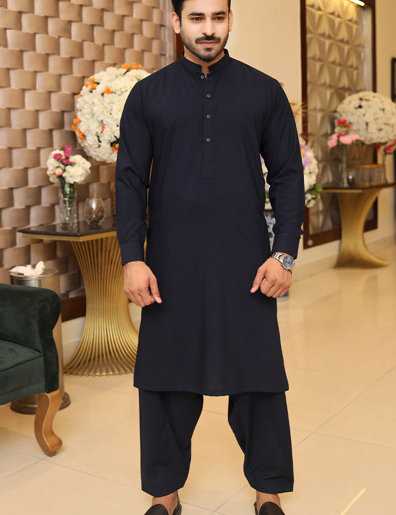 Men Premium Kameez Shalwar Navy