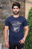 Men Printed Cotton T-Shirt Navy