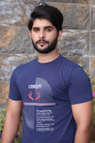 Men Printed Cotton T-Shirt Navy