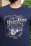 Men Printed Cotton T-Shirt Navy