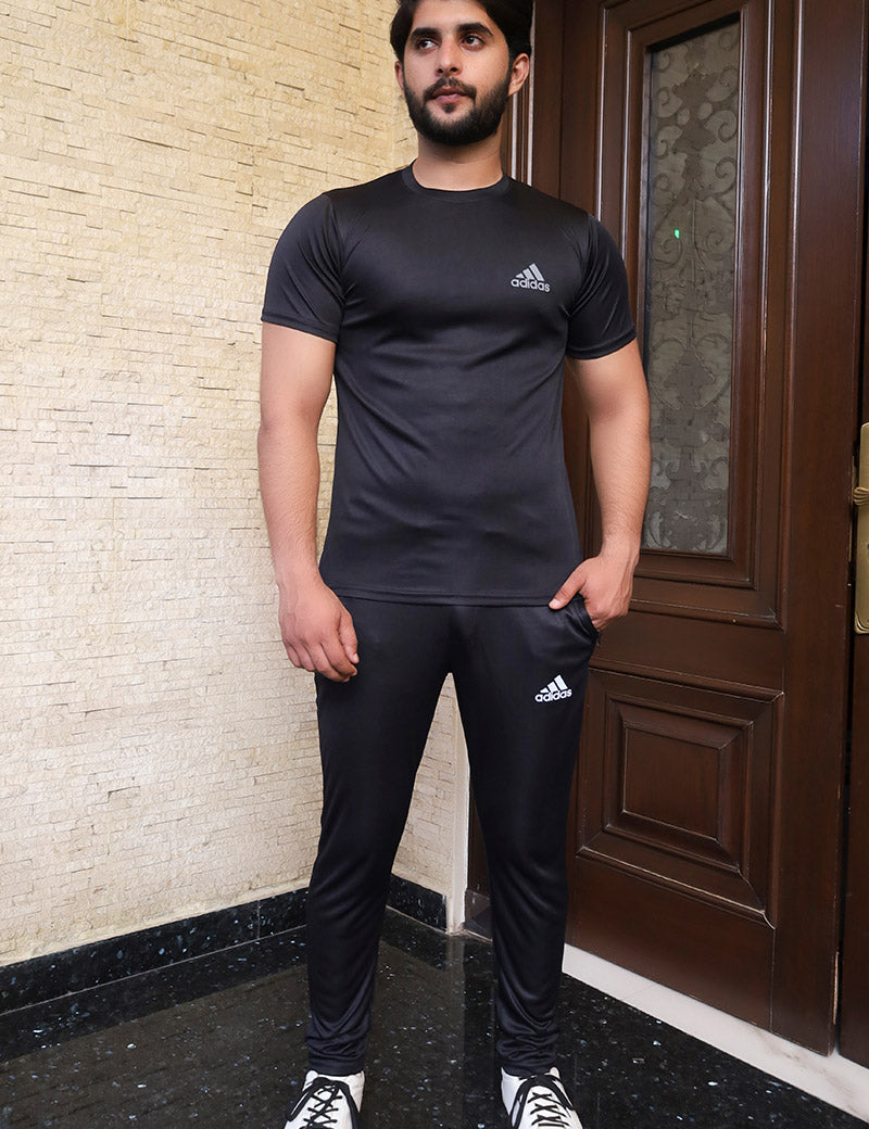 Men Summer Tracksuit Black