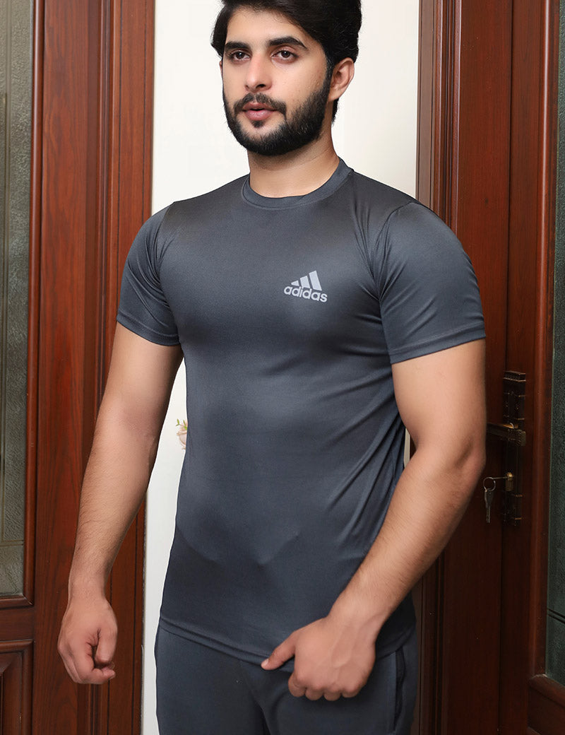 Men Summer Tracksuit Charcoal