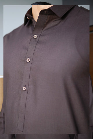 Men Wash n wear Kameez Shalwar Chocolate