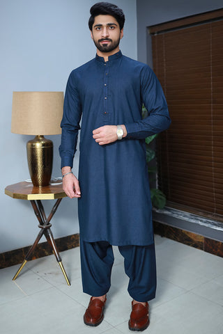 Men Wash n wear Kameez Shalwar Navy