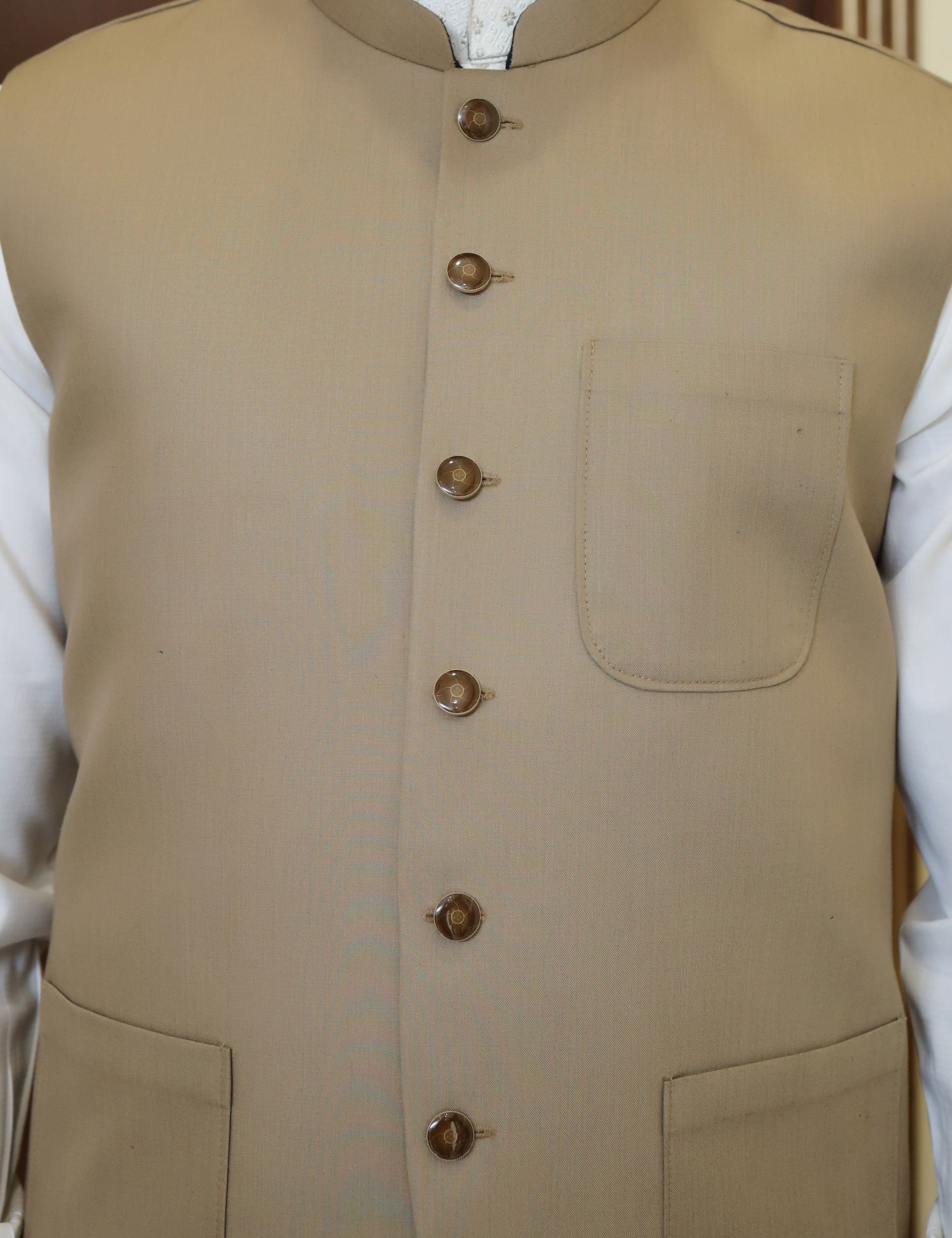 Men's Waistcoat Beige (Eid Collection)