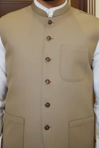 Men's Waistcoat Beige (Eid Collection)