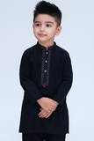 Boys Cotton Kameez Shalwar Black
