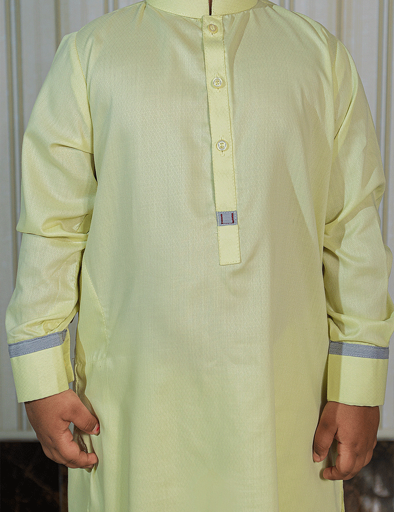 Kids Kameez Shalwar Lemon