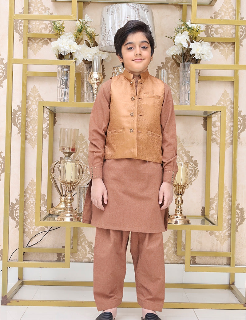 Premium fabric (SELF-DESIGN JAMAWAR ) waistcoat CHEEKU