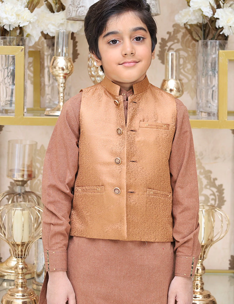 Premium fabric (SELF-DESIGN JAMAWAR ) waistcoat CHEEKU