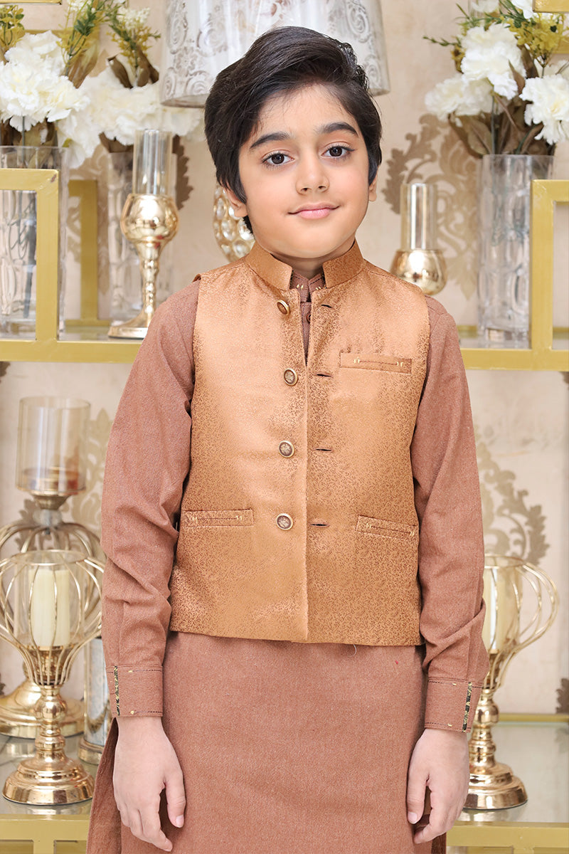 Premium fabric (SELF-DESIGN JAMAWAR ) waistcoat CHEEKU