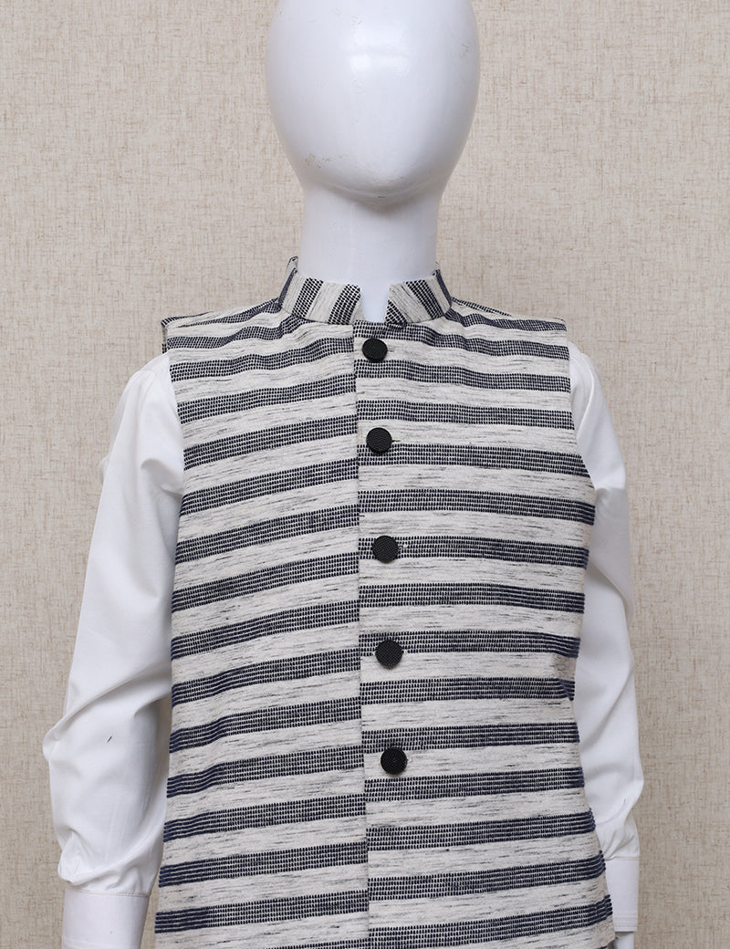 Boy Stripper Waistcoat Off-White