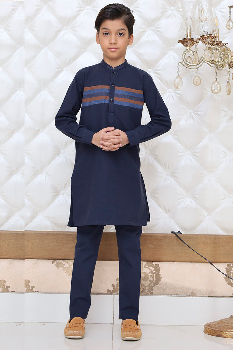 Boys Khaddar Kameez Shalwar Navy