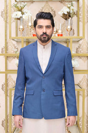 Men Casual Coat Blue