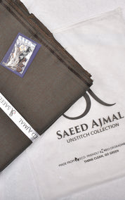 Men Premium Winter Fabric Unstitched Suit D-Brown