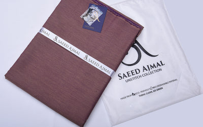 Men Summer Textured Fabric Unstitch Kurta Orange