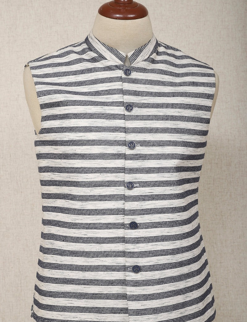 Men Waistcoat Off-white