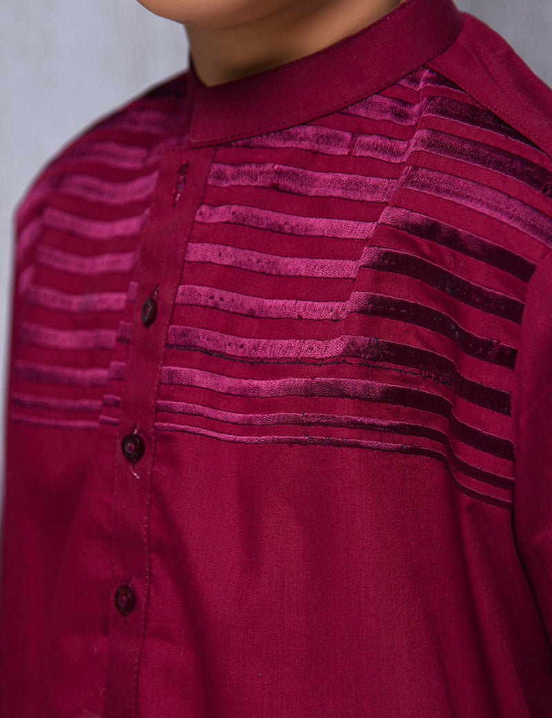 Boys Cotton Kameez Shalwar Maroon