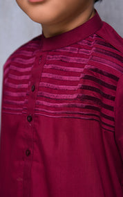 Boys Cotton Kameez Shalwar Maroon