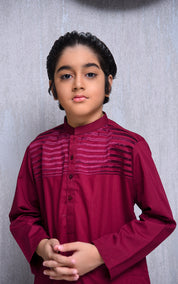 Boys Cotton Kameez Shalwar Maroon