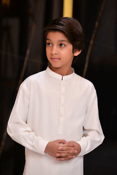 Boys Premium Wash n Wear Kameez Shalwar Cream