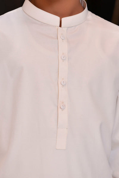 Boys Premium Wash n Wear Kameez Shalwar Cream