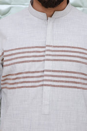 Men Cotton Khaddar Kameez Shalwar Grey