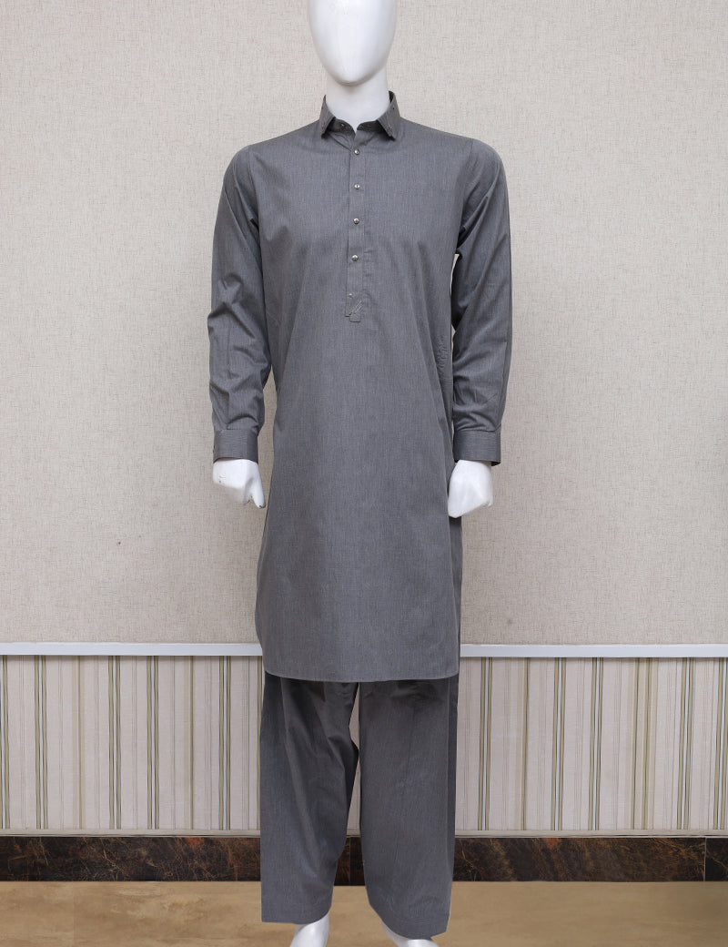 Men Premium Shalwar Kameez Grey