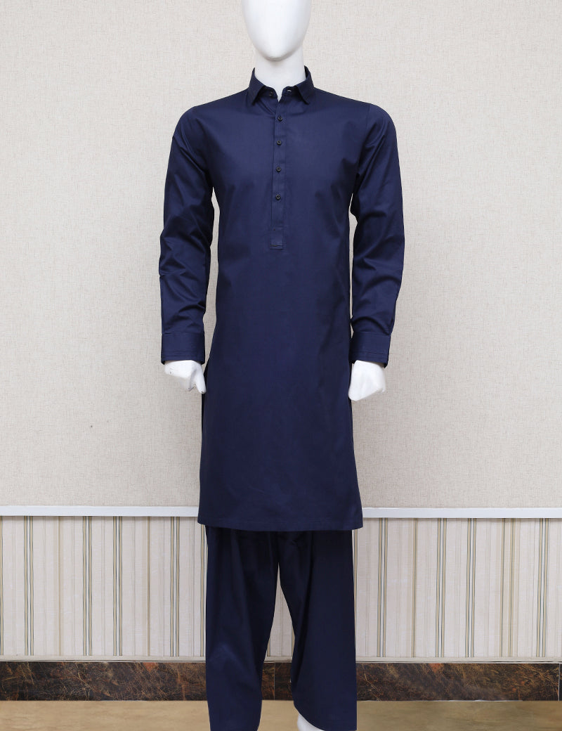 Men Premium Shalwar Kameez Navy