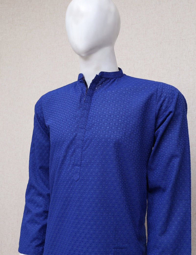 Men Premium Shiffly Kurta Blue