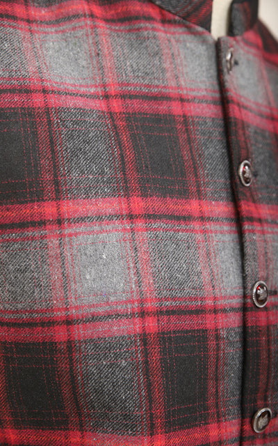 Men Premium Waistcoat Cross Check Design Grey