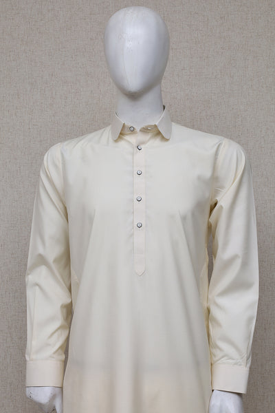 Men Premium Shalwar Kameez Cream