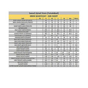 Men Waistcoat Size Chart